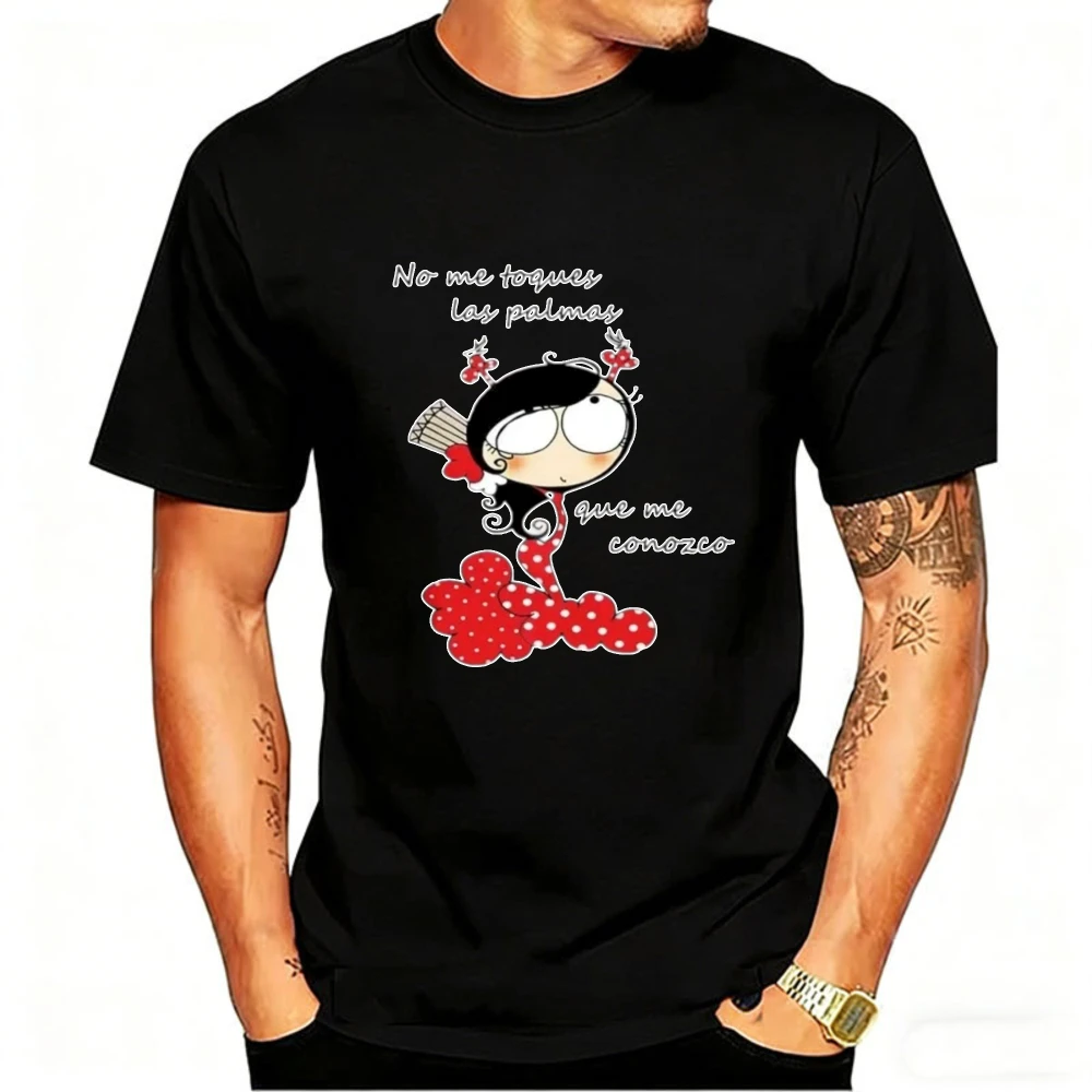 Men T-shirts Harajuku Tops Shirts Short Sleeve High Heel Print Flamengo Dance Tees Cartoon Graphic Female O-neck Cotton T-shirts