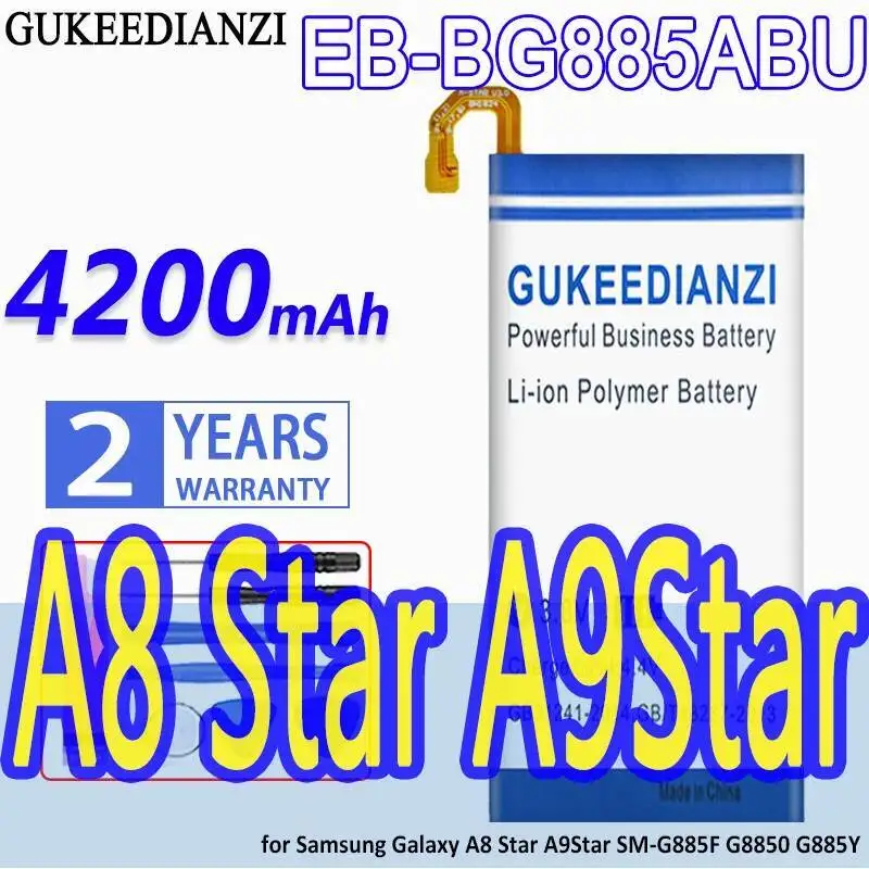 

High Performance Mobile Phone Battery EB-BG885ABU For Samsung Galaxy A8 Star A9star SM-G885F G8850 G885Y Safe 4200Mah