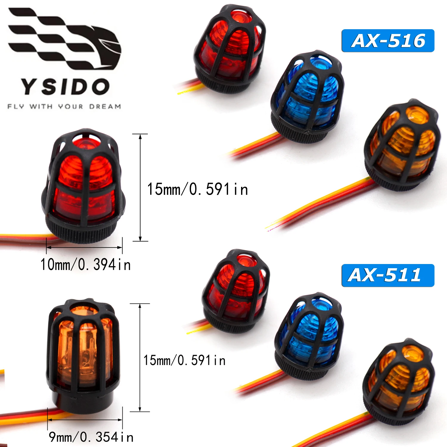 RC Multi-function Flashing Rotating LED Light Bar Alarming Lamp for 1/14 Tamiya Tractor Police 1/10 Crawler Truck RC Car Parts