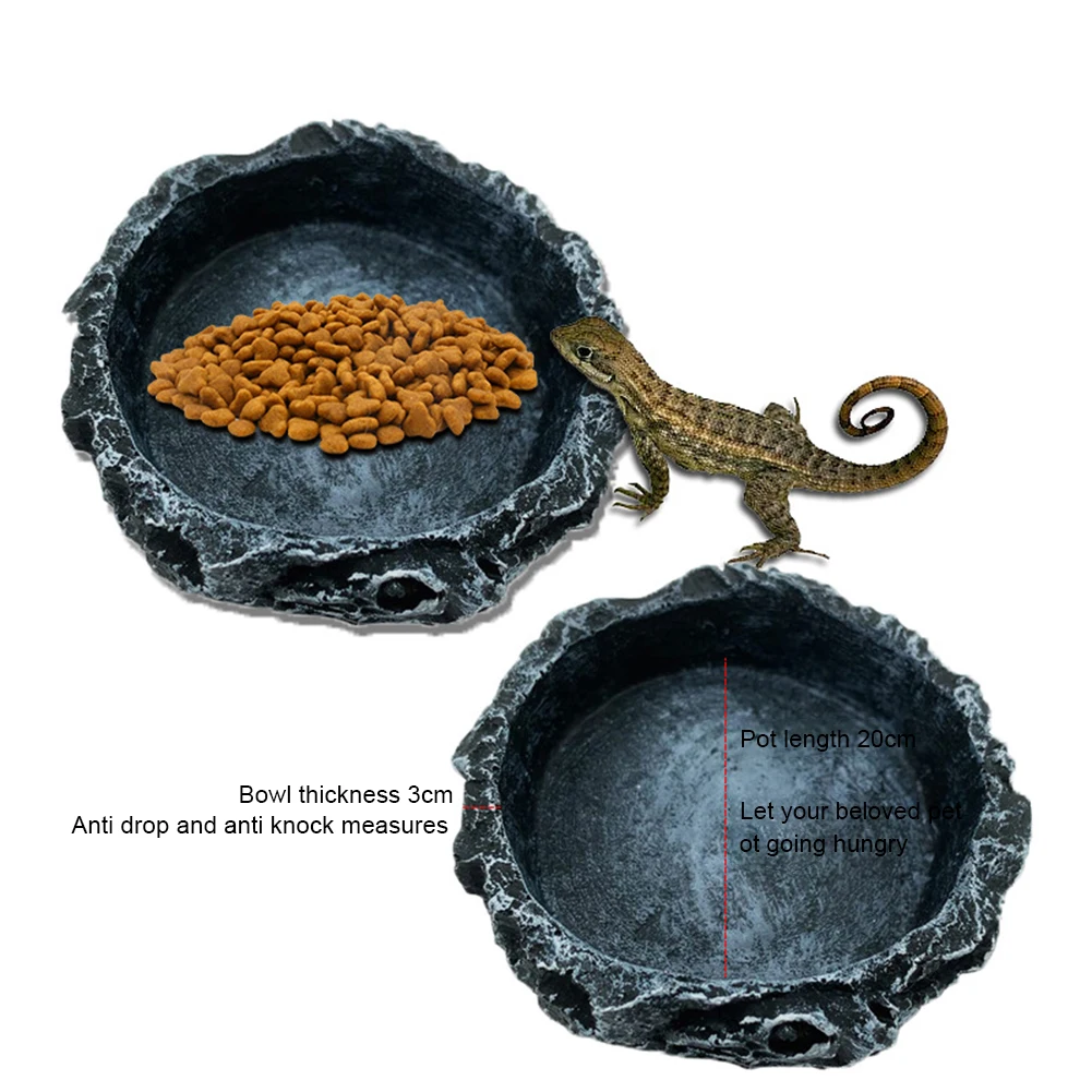 Reptile Water Dish Reptile Water And Food Bowls Utility Feeding Dish For Leopard Gecko Lizard Spider Scorpion Chameleon