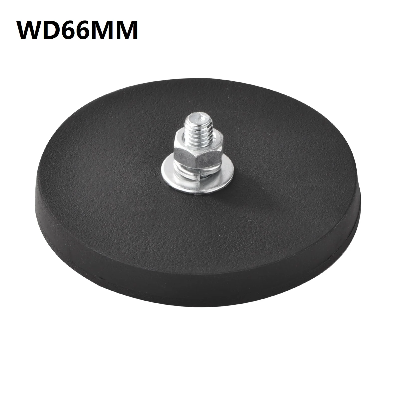 2 Pcs WD66 Rubber Coated Magnets, 44LBS Anti-Scratch Neodymium Magnet Base with M6 Threaded Magnet for Home Hanging and Outdoor