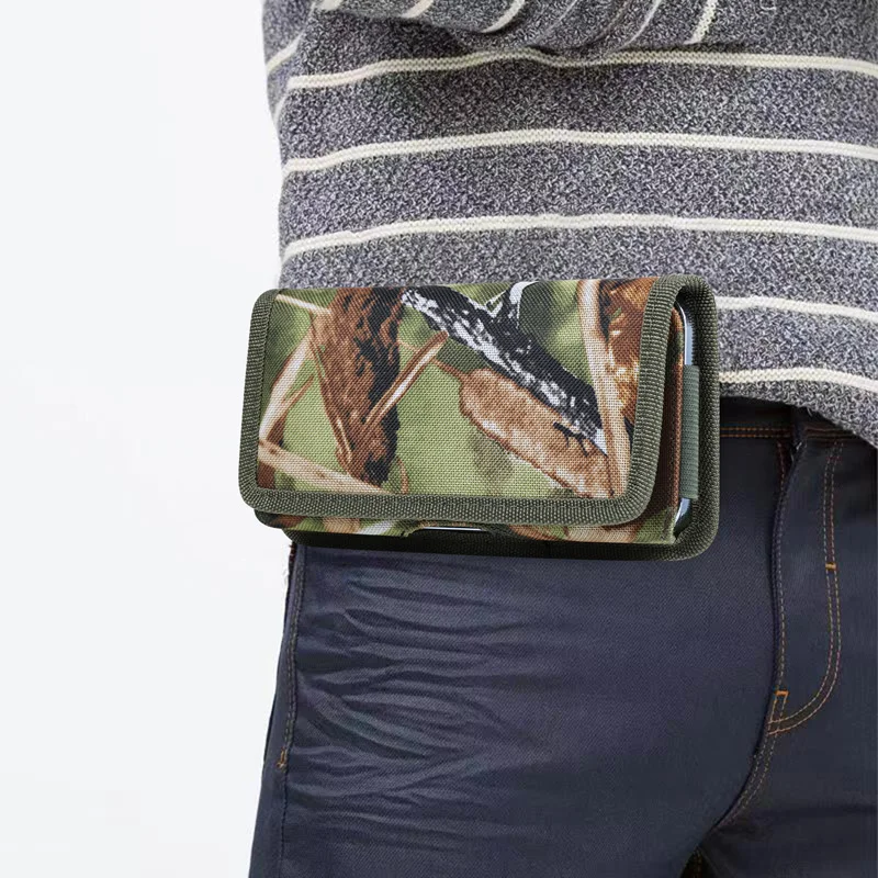 Suitable for 16 Promax cross-body camouflage 7G leather case - card pocket oxford cloth nylon fabric with belt attachment 6P - w