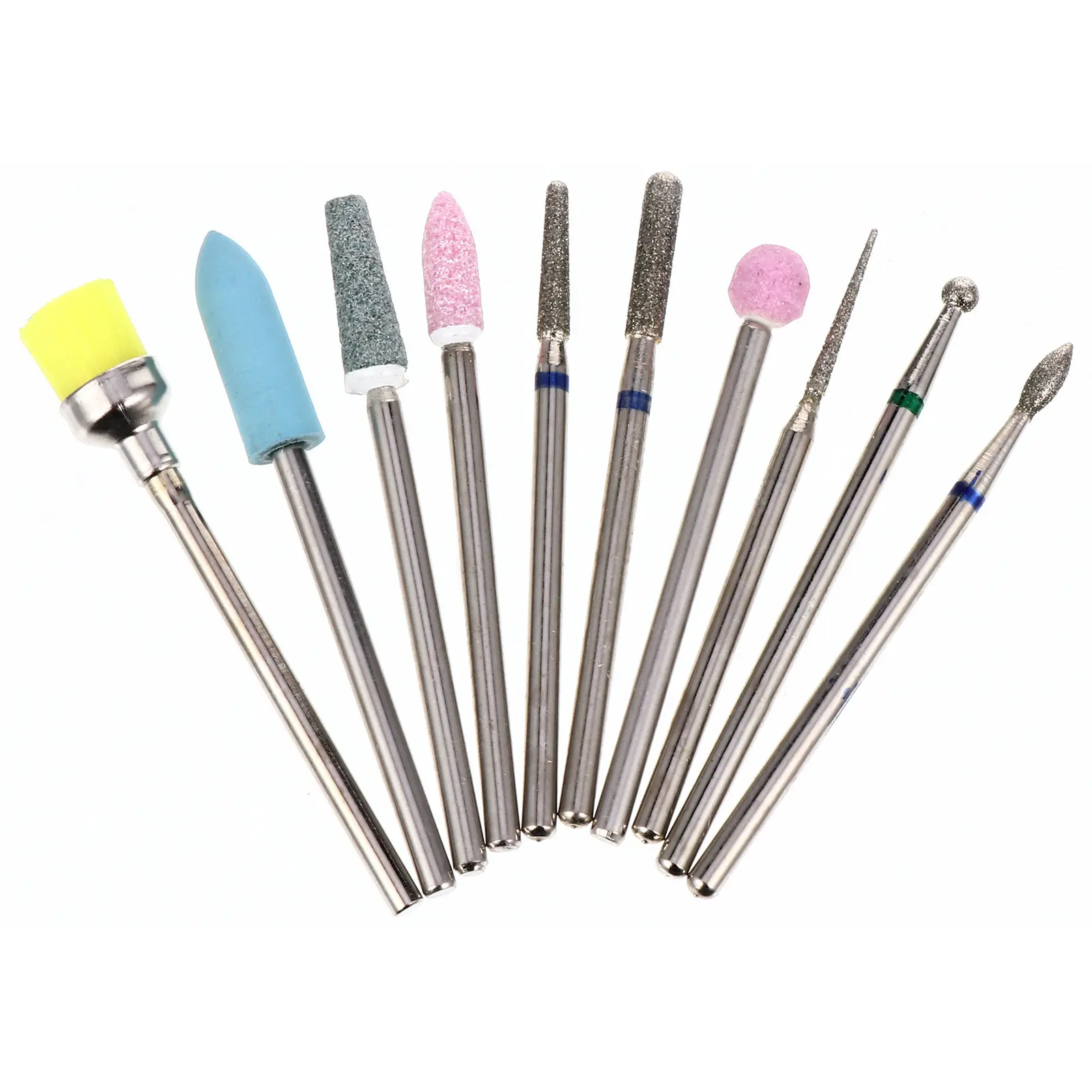 10Pcs Nail Grinding Tungsten Steel Polishing Bits for Manicure Dead Skin Removal Lightweight Dust Free Nail Drill Bits