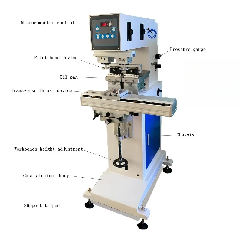 New Product Semi-Automatic 2 Color Ceramic Bowl Pad Printing Machine Plate Dish Printing Label Pad Printer Machine