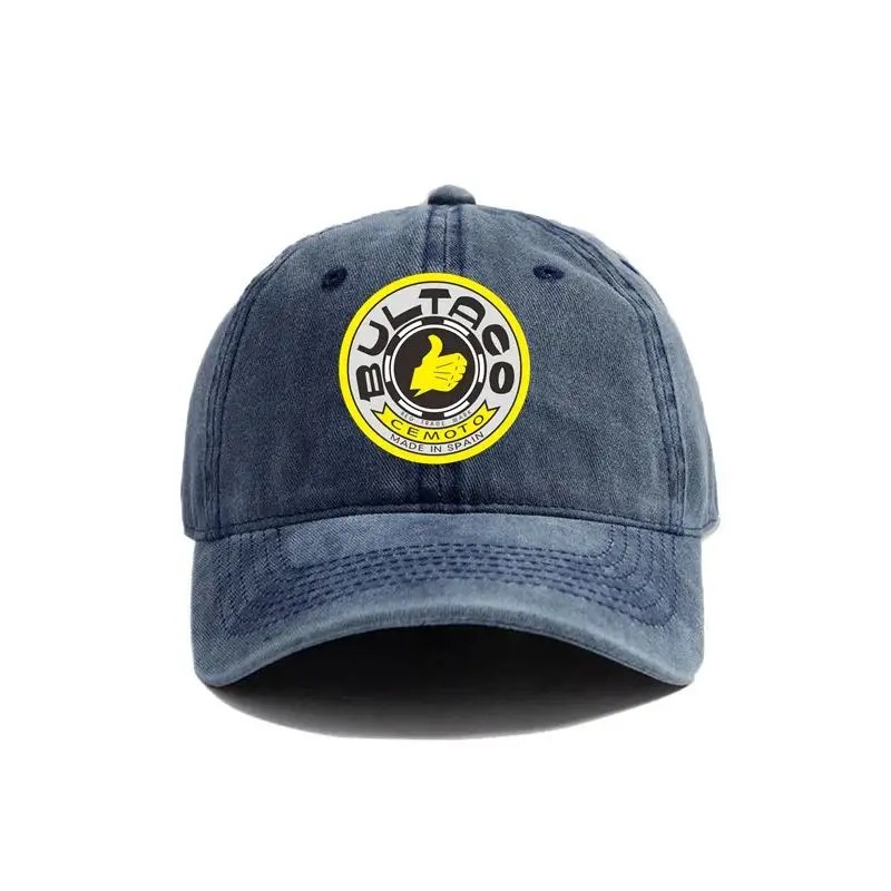 Bultaco Cemoto 오토바이 야구 모자 디스트레스드 모자 모자 남성 여성 레트로 야외 여름 조절 가능한 Bultaco 모자