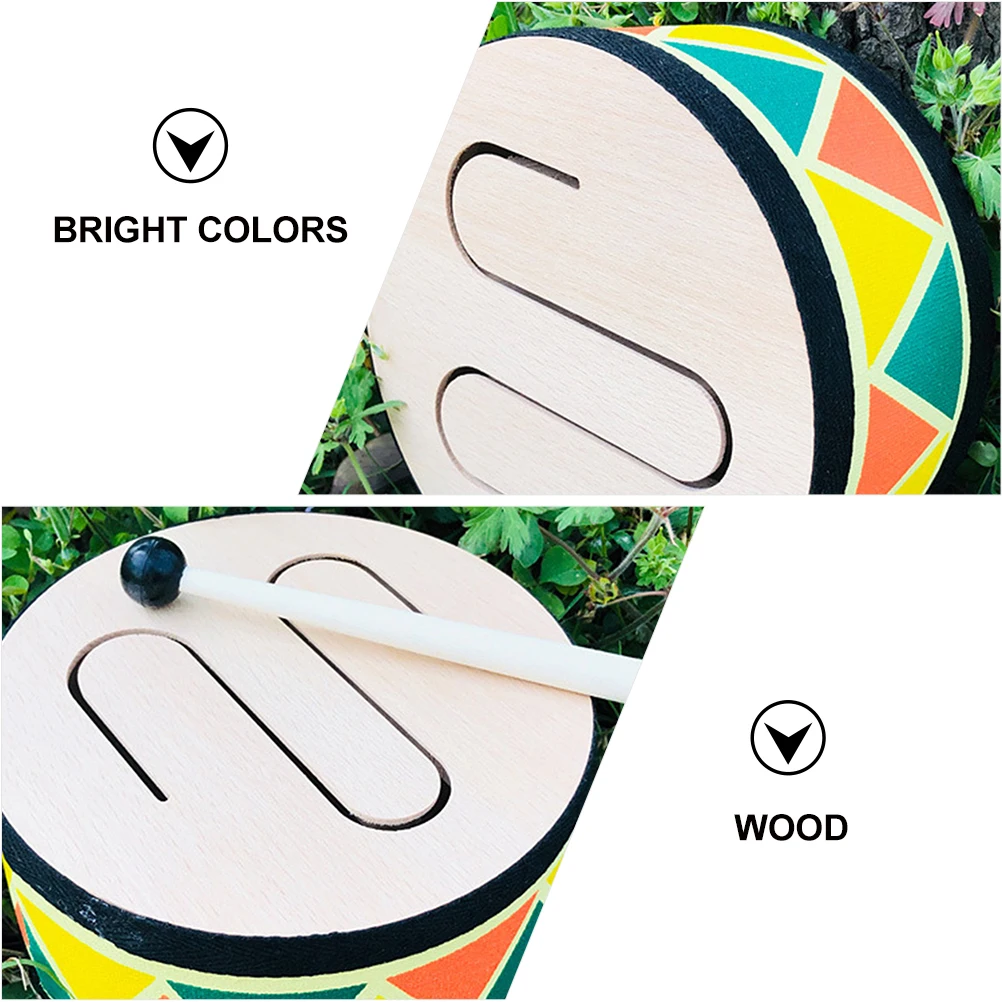 

Three Tone Drum Child Music Toy Bright Color Design Baby Flexibility Coordination Musical Instrument Educational Playset