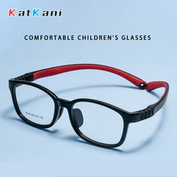 KatKani Fashion Retro Round Children's Glasses Ultra Light TR90 Eyewear Optical Prescription Frame Boys Girls Eyeglass 9018ET