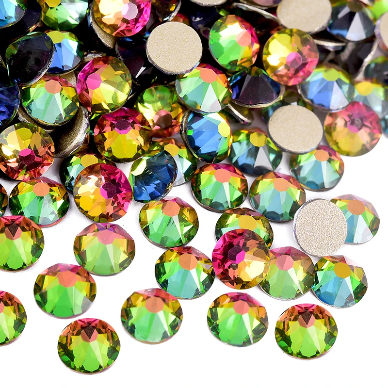 BOBOHOO 2088 Großpackung Glas-Strasssteine, Nicht-Heißfix, Kristall-Flachsteine, 8 Große, 8 Kleine, 16-Schliff, für Nagelkunst und DIY-Bastelarbeiten – Detail 9