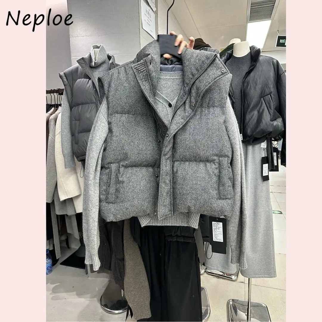 

Neploe Корейская шикарная уличная одежда, индивидуальный жилет, короткие парки, повседневное элегантное пальто, универсальная женская куртка Advanced High Street Moda