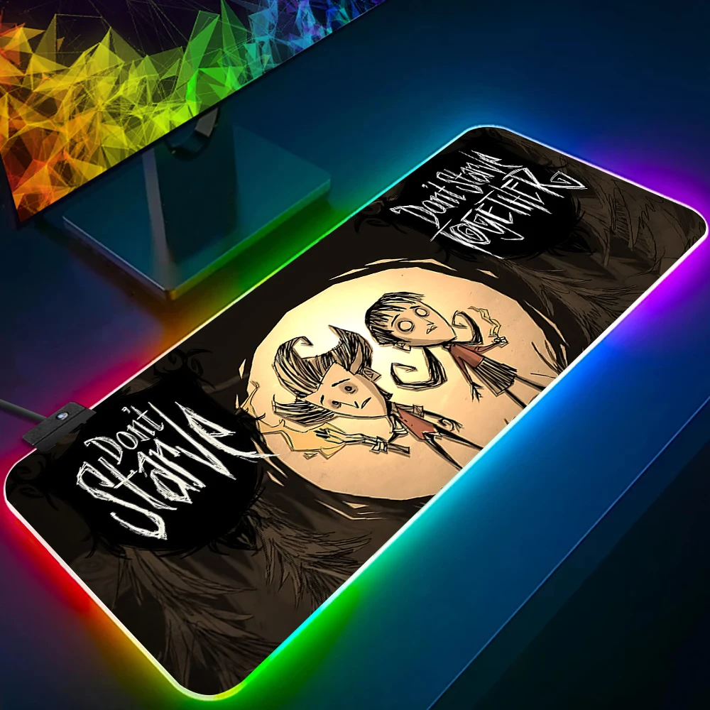 Adventure survival game famine RGB Pc Gamer Keyboard Mouse Pad Mousepad LED Glowing Mouse Mats Rubber Gaming Computer Mausepad