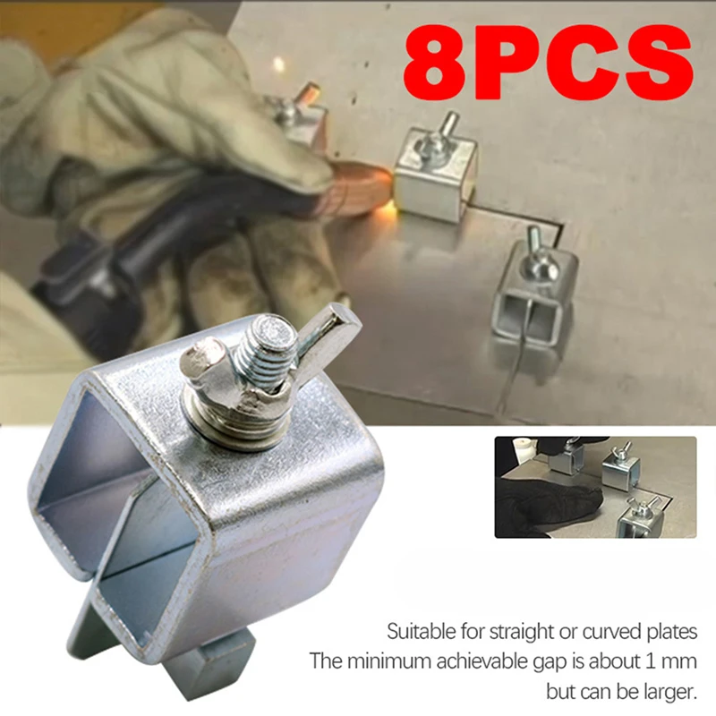 8PCS/Set Butt Welding Clamps, Small Welding Clamps Auto Body Panel Clamps for Edge to Edge Welding, Welding Soldering Clamps