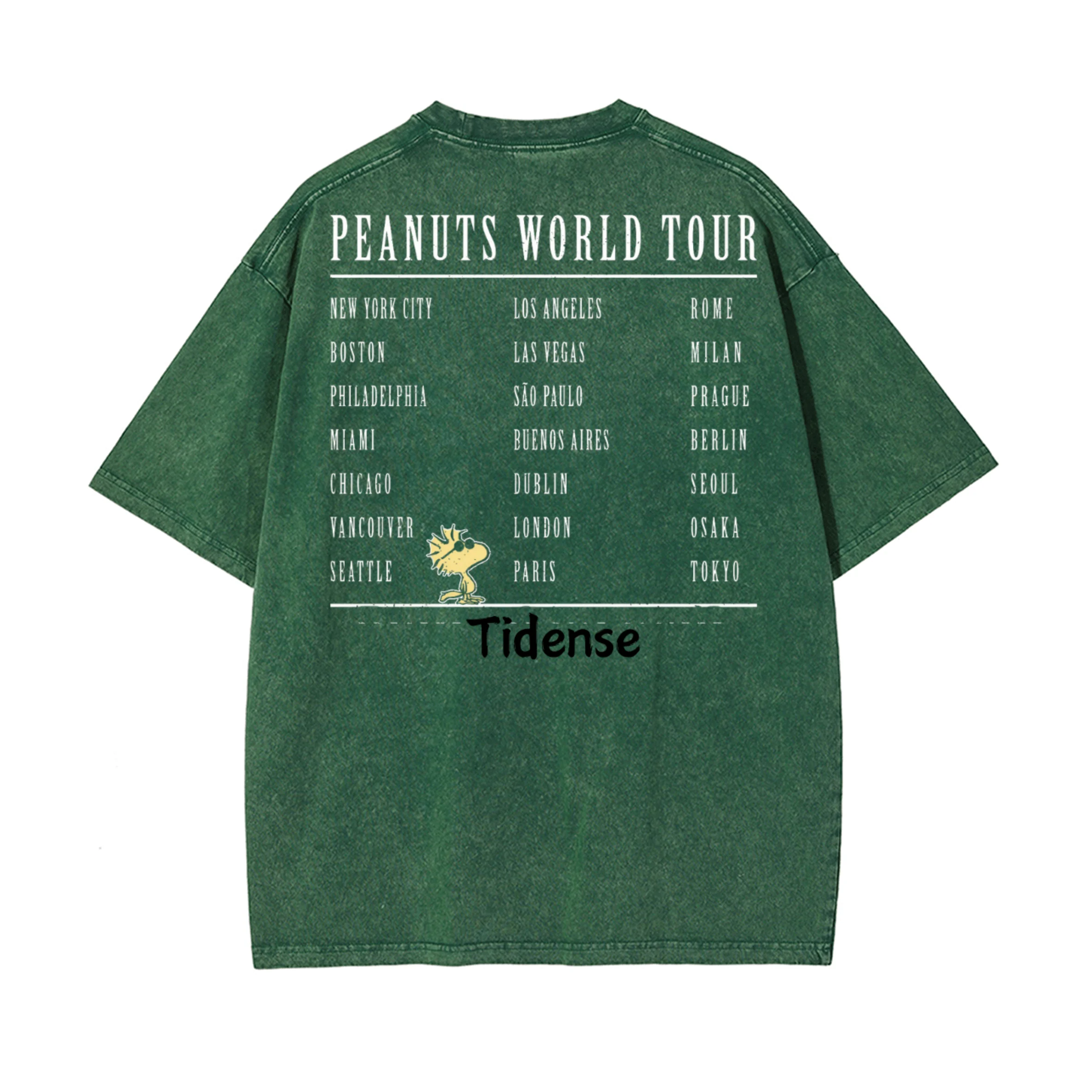 Peanut World Tour T-shirt à manches courtes pour hommes et femmes, image et texte, même style, tendance estivale et sportive, grande taille