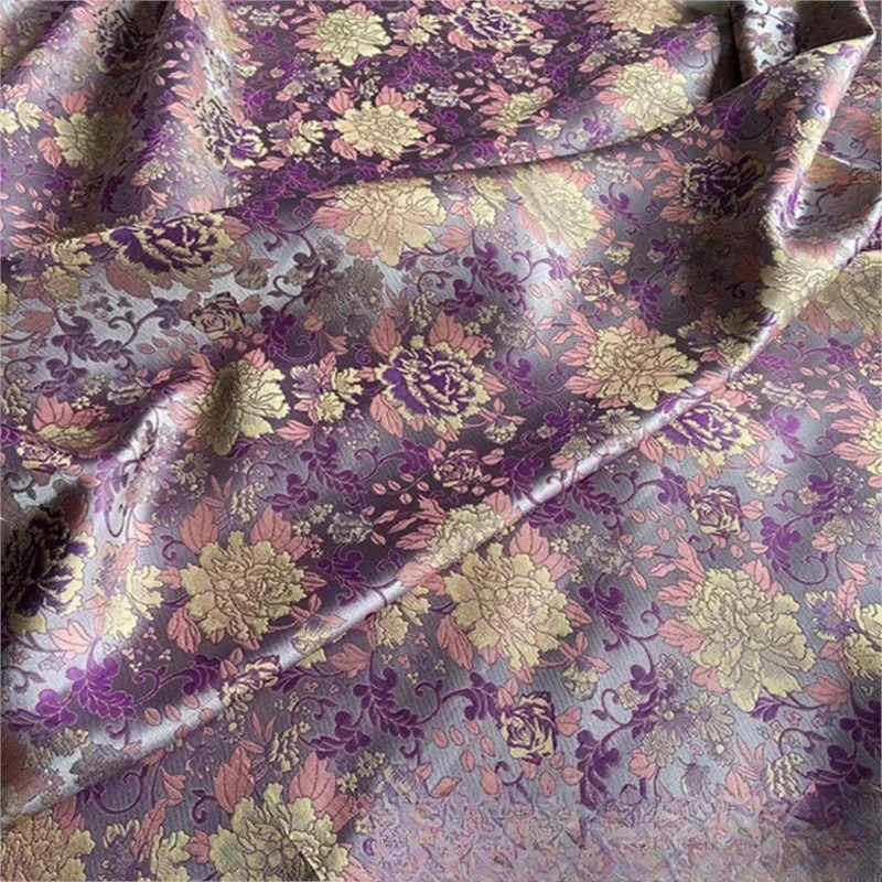 Mixed silk Song brocade fabric jacquard silkworm vest cheongsam coat windbreaker - Image 2