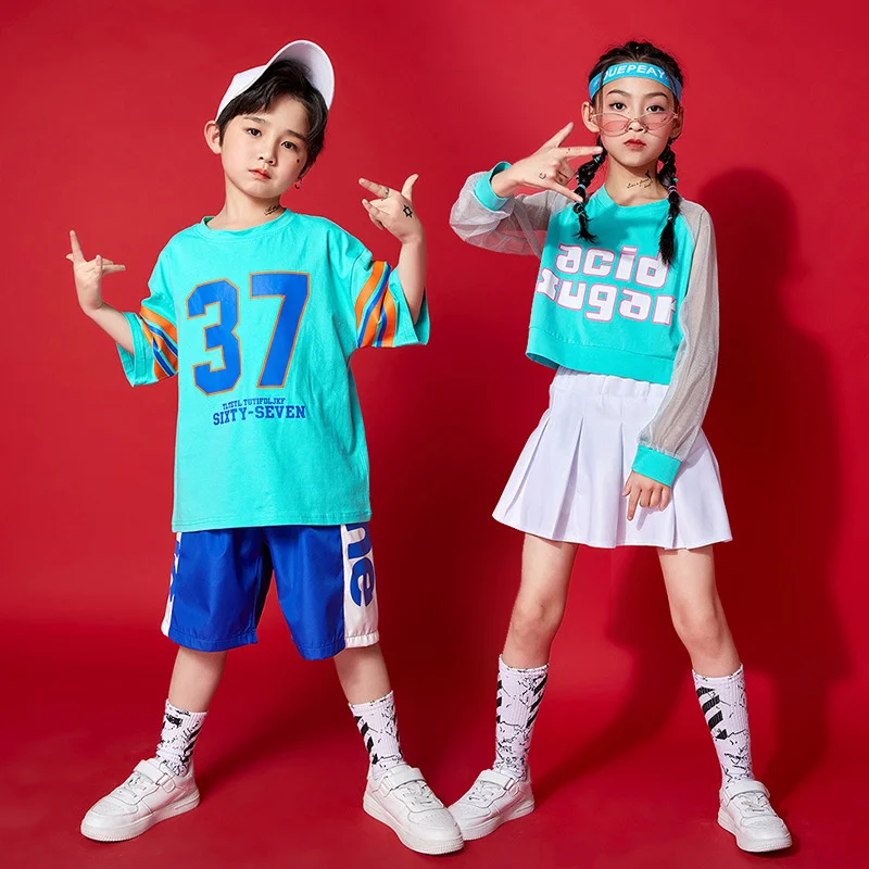 Children's day performance clothes hip hop girls jazz dance clothes children's dance performance trendy clothes boys hip hop