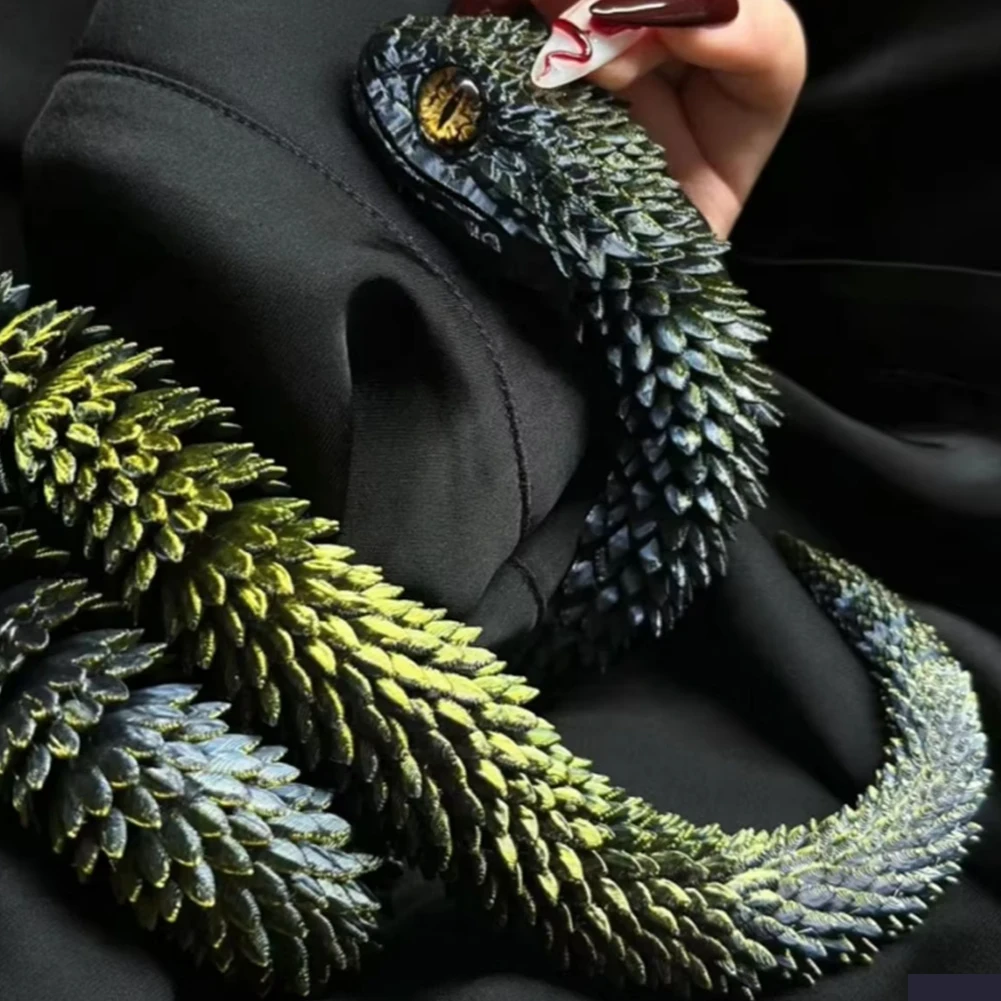 Articulated Snake Decor Figurine Model