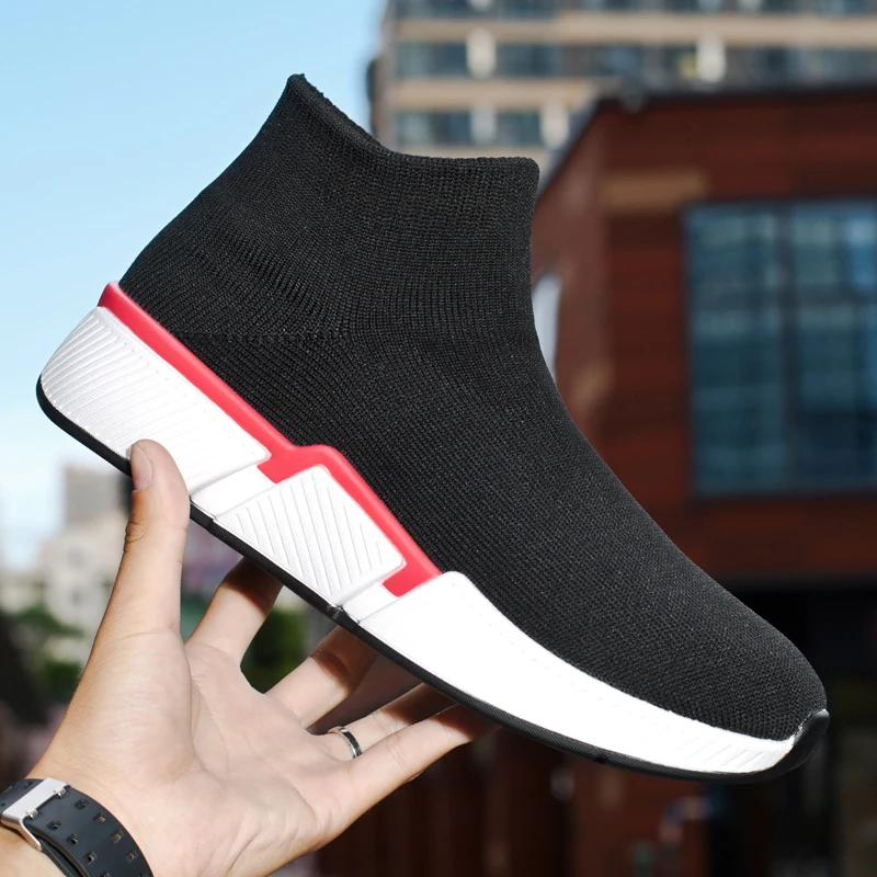 

High Top Men Shoes Outdoor Men Sneakers Slip-On Sock skateboarding Shoes Light Soft Men Sneakers Walking Shoes zapatillas Hombre