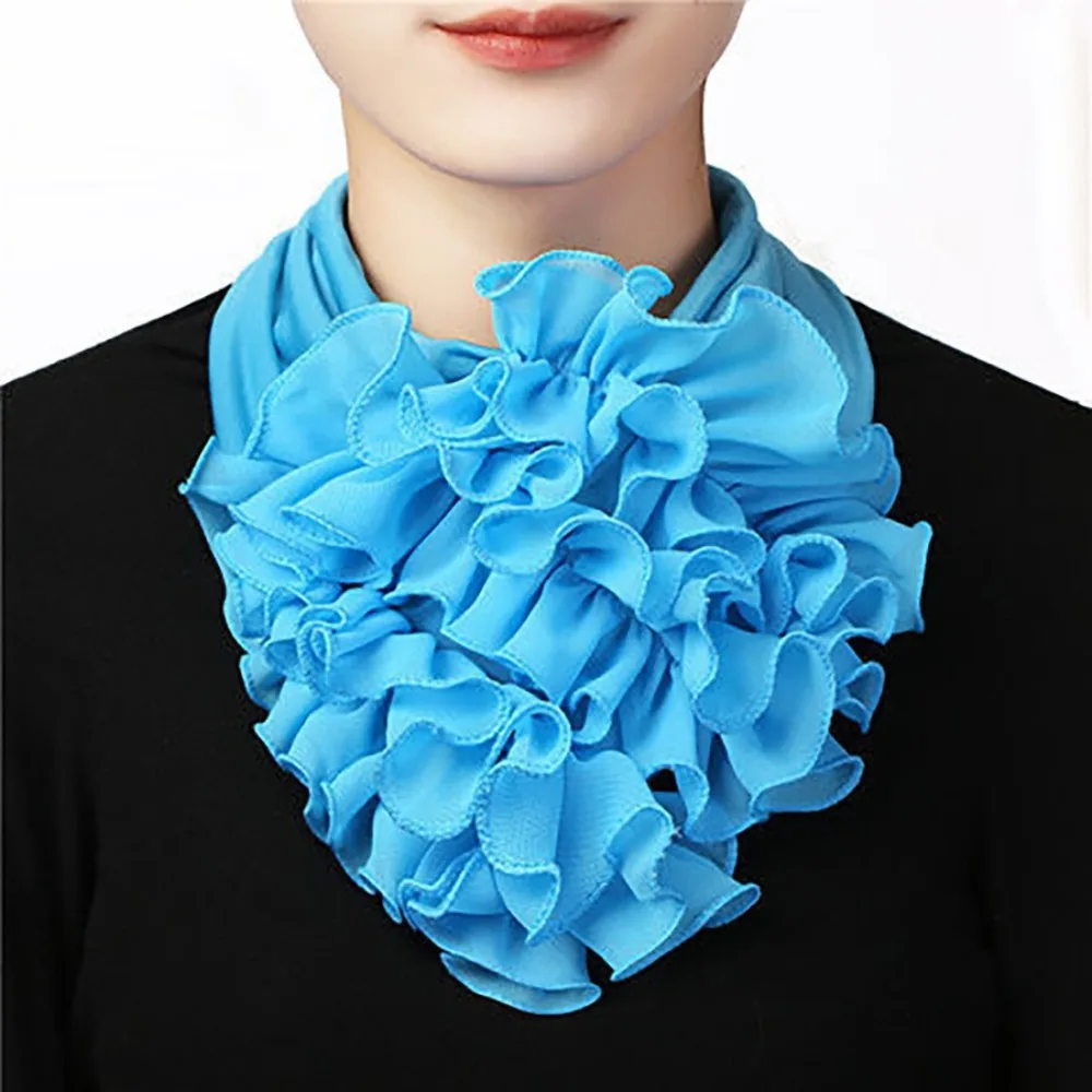 

Fashion Solid Color Neck Collar Free Size Detachable Fake Collar Warm Scarf