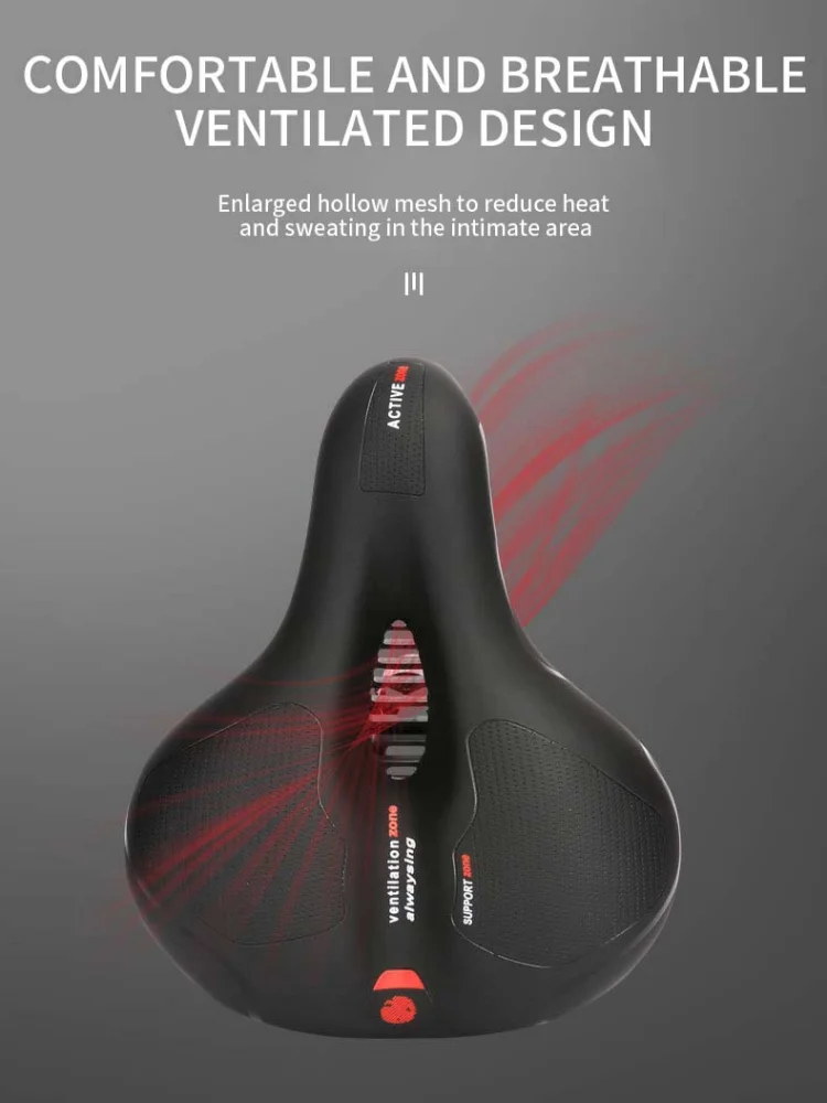 AliExpress NONE Extra large thickened sound-absorbing ball memory foam wide bicycle saddle PU leather mountain bike seat