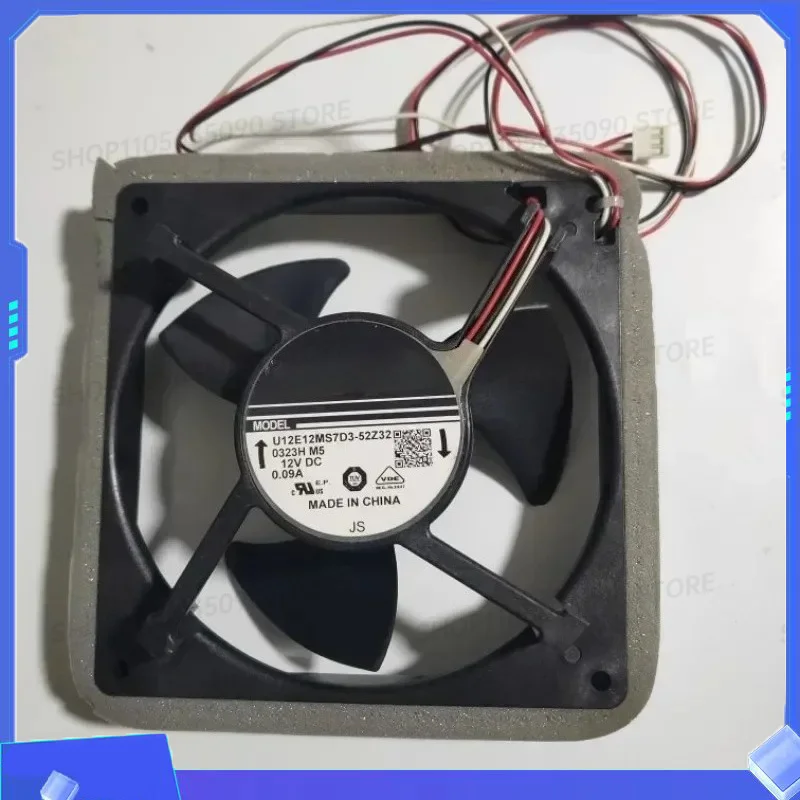 1PCS Original for U12E12MS1D3-52 DC12V 0.09A Refrigerator Fan with Built-in Cooling Fan