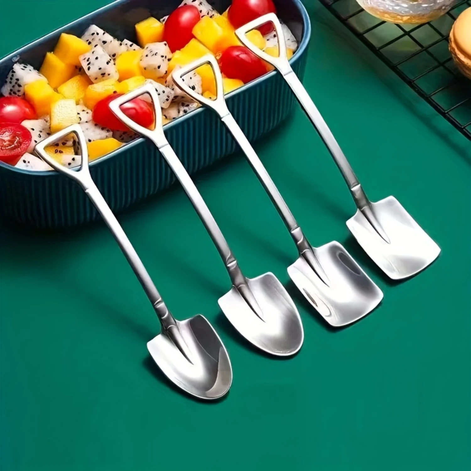 

4-Piece Stainless Steel Dessert Spoon Set - Perfect For Parties, Weddings & Restaurants | Ideal For Ice Cream, Coffee & Milk