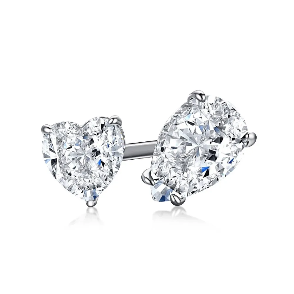 

Queen Heart Lab Moissanite Diamond Ring 100% Real 925 sterling silver Party Wedding band Rings for Women Bridal Promise Jewelry