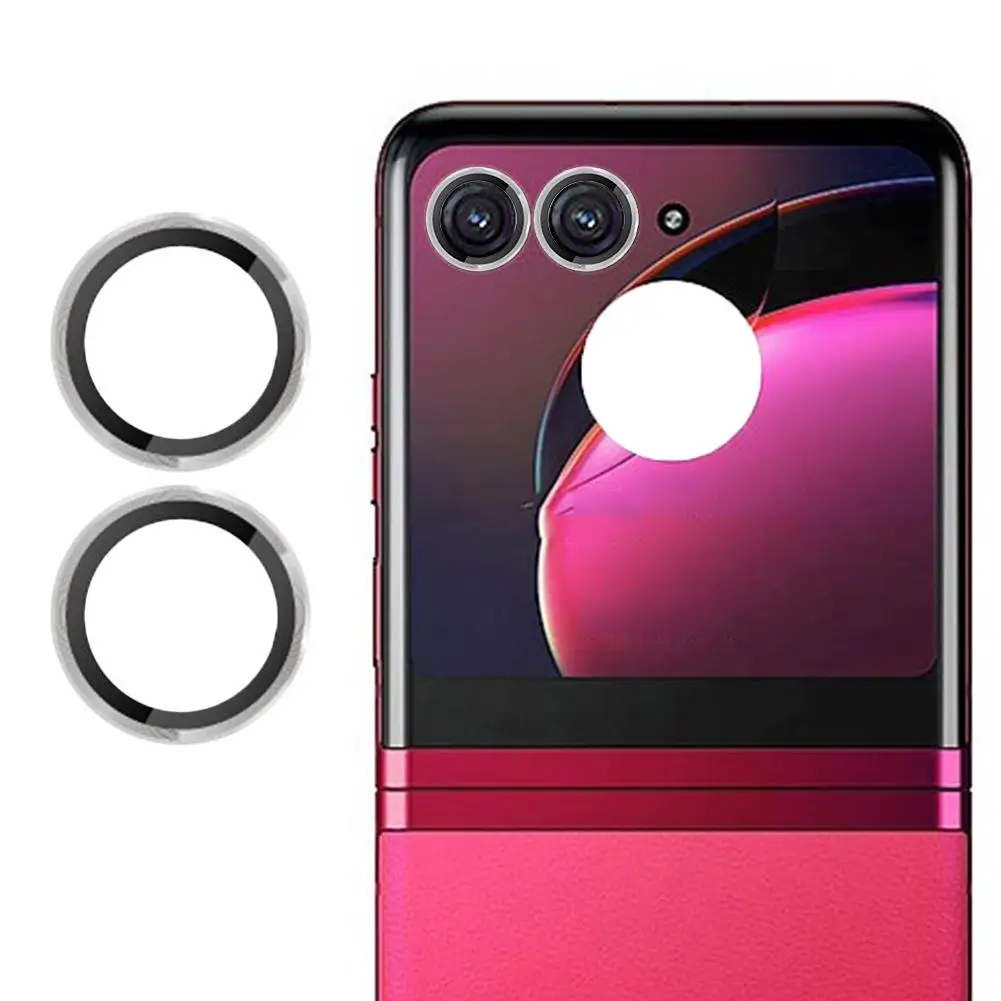 Back Camera Lens Protector For Moto Razr 40 Ultra Lens Film 9H Tempered Glass Metal Camera Lens Protector Scratch Resistant