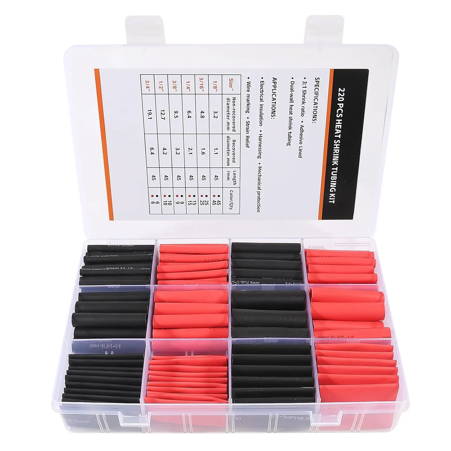 

Red and black double wall pipe with adhesive insulation waterproof sleeve, thickened shrinkage heat shrink sleeve