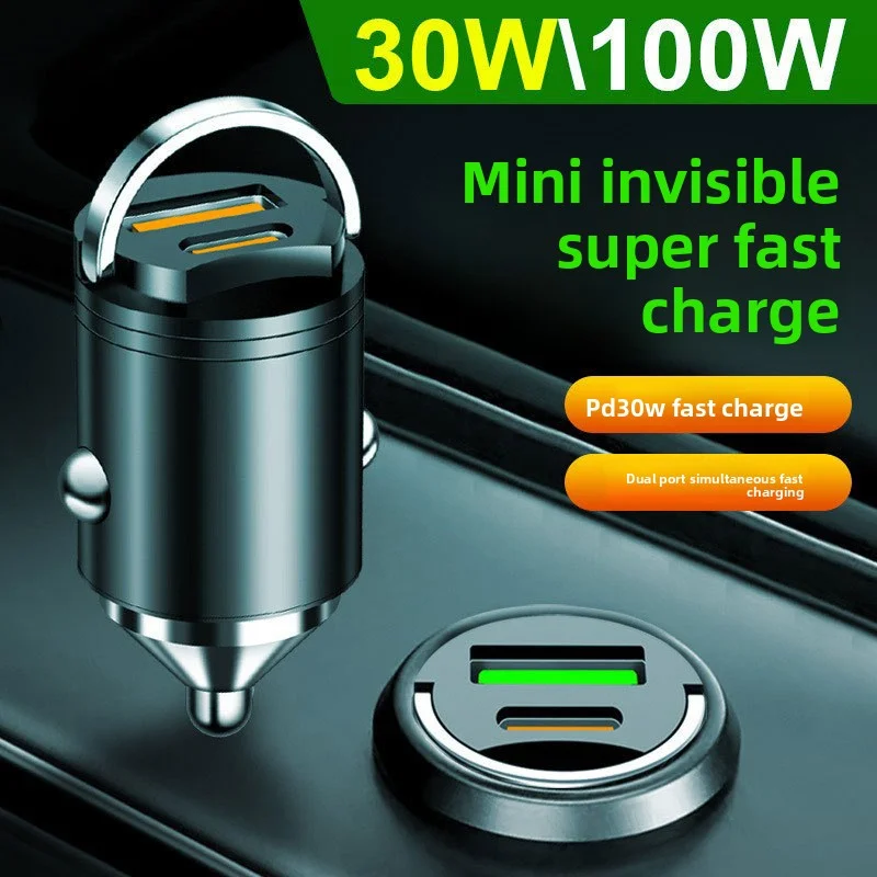 �y�Z�[�����z100W/30 QC3.0 PD�~�j�J�[�`���[�W���[ 12-24V���C�^�[�}���[�d�ԍ�USB Type-C�[�d�� Xiaomi�ASamsung�AHuawei�AiPhone�Ή�