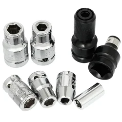 Impact Socket Adapter 1/2 To 1/4 1/4 3/8 Square Nut Quick Wrench Ratchet Adapter Converter Chuck Adapter Hand Tools