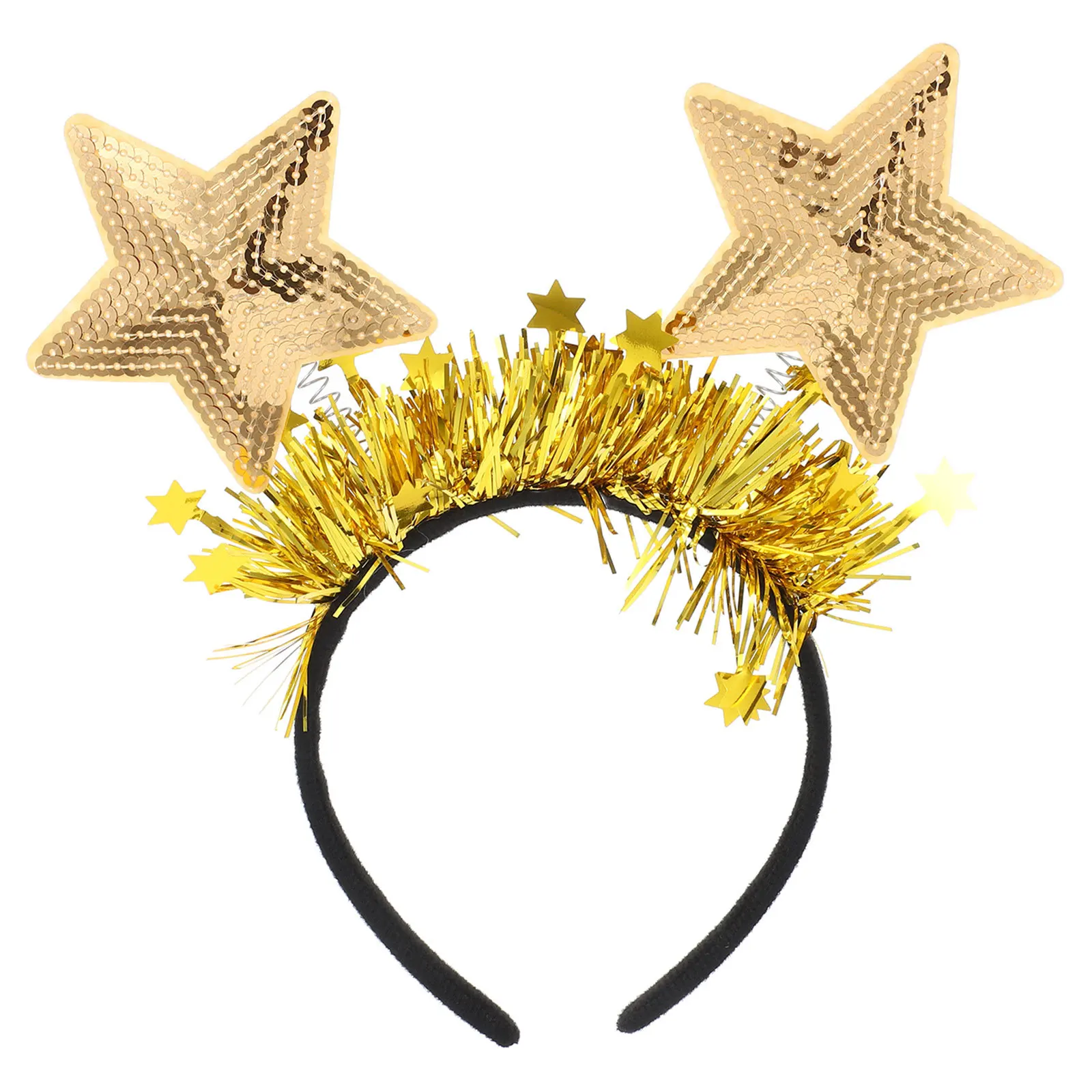 Party Headbands for Women Girls Sequin Star Headband Sparkling Design Exquisite Photo Props Easy to Wear Festive Accessories
