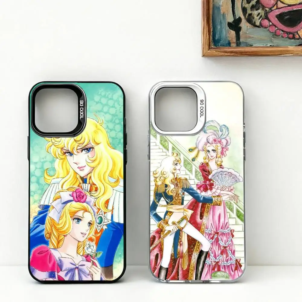 

Rose of Versailles Manga Phone Case For iPhone 17,16,15,14,13,12 Plus,Pro Max,XS,Colorful Silver Phone case Funda Cover