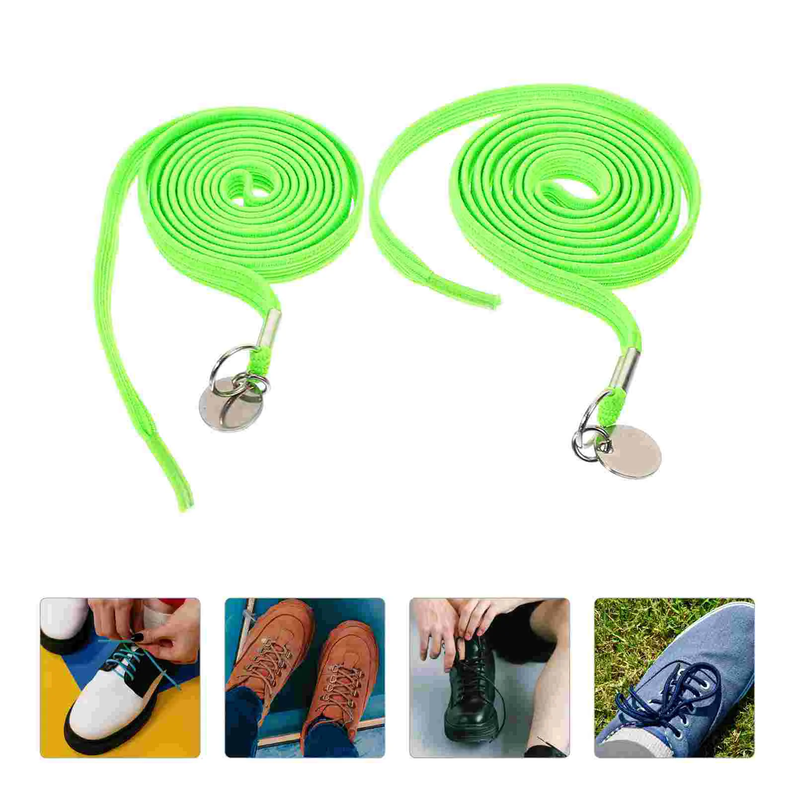 Shoelace Flat Elastic Loafers Men and Women Shoelaces for Sneakers Polyester Buckle