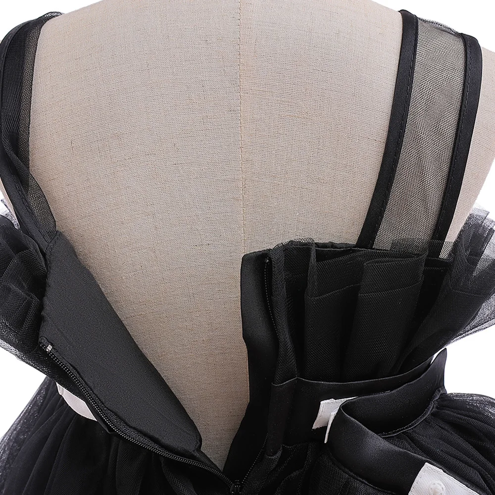 Mädchen Festkleid mit Schleppe Elegantes Tüll-Hochzeitskleid 2-8 Jahre Schleife Geburtstag Brautjungfern Prinzessinnenkleid Abendkleid Kinderkleidung – Detail 20