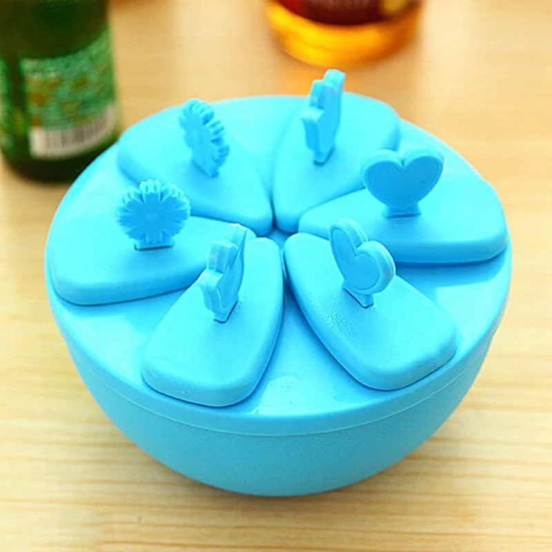 6/8 Cell Ice Cream Mold Ice Popsicle Mould Reusable Handmade Dessert Popsicle Mold For Freezer Fruit Ice Cube Maker With Stick