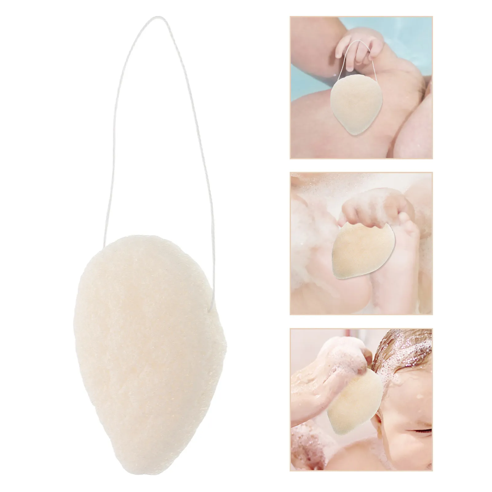 Gentle Natural Face Body Exfoliating Sponge Soft Cleansing Pad Sensitive Skin Baby Safe Deep Cleansing Bath Shower Facial Body