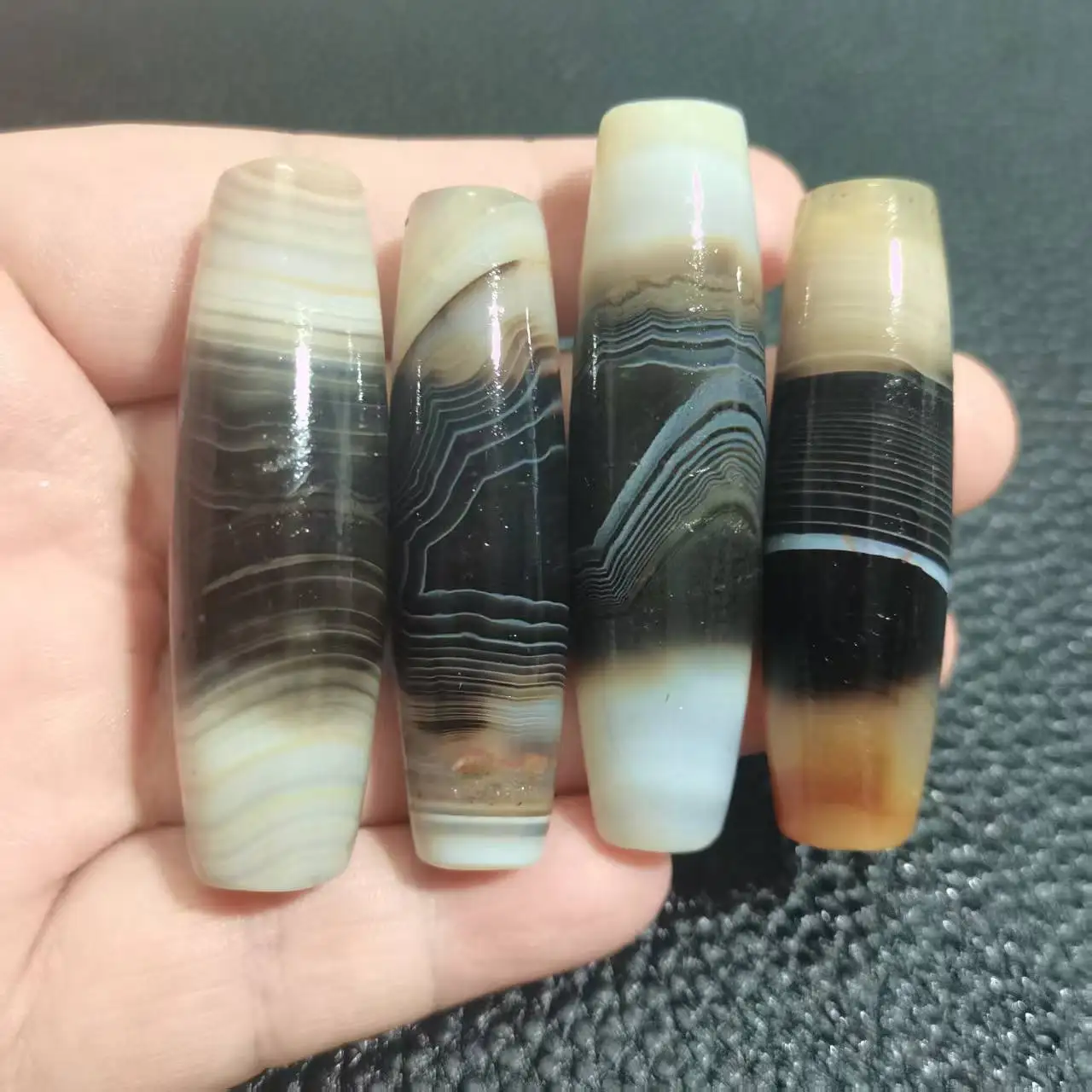 

1pcs/lot Premium products Natural Agate Strip beads Amulet Retro diy for Bracelet and Necklace Making