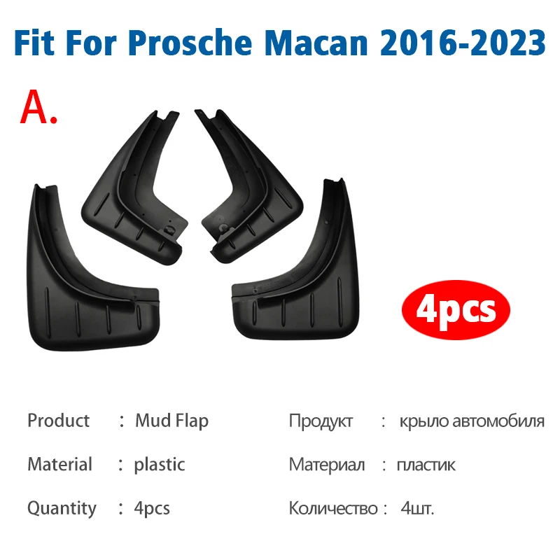 Mudguard For Porsche Macan Mudflaps Mudguards Car Accessories Splash Guard Fender 2014 2015 2016 2017 2018 2019 2020 2021-2023