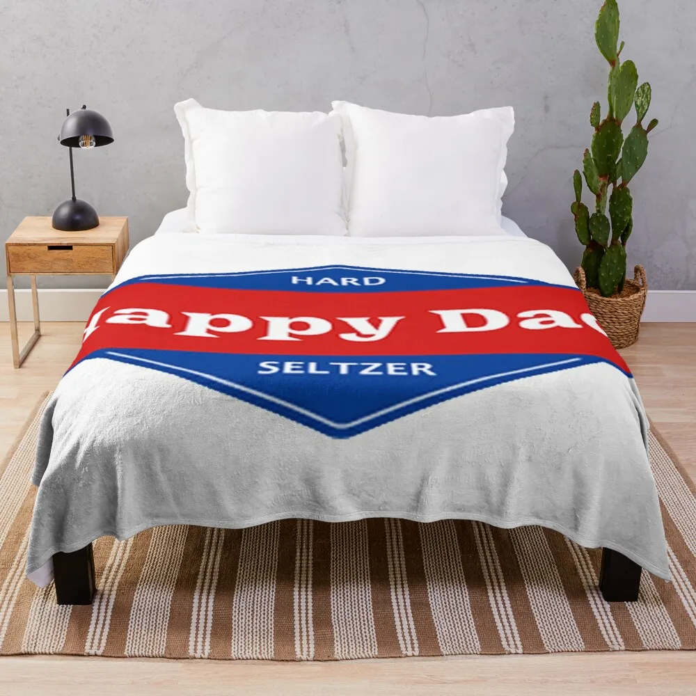 Happy Dad Seltzer Throw Blanket Personalized Gift Bed Fashionable Blanket