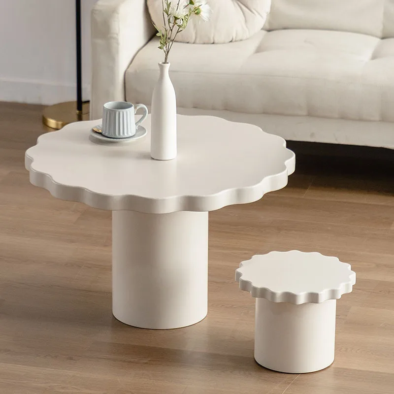 

Cream wind light luxury small coffee table B & B modern simple