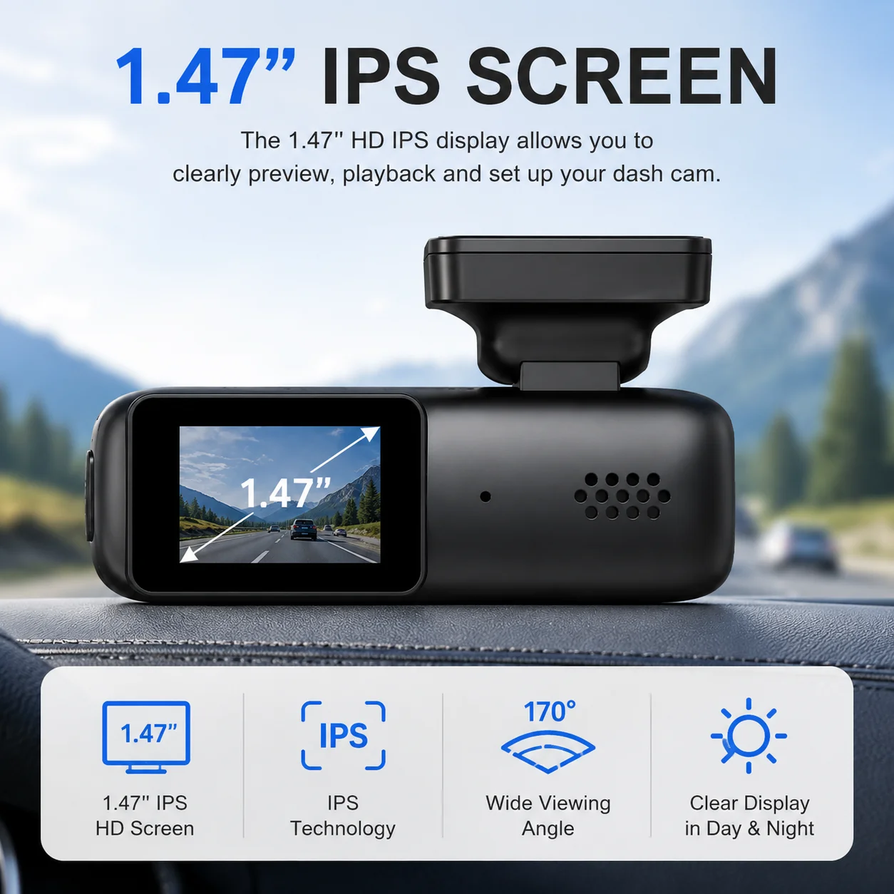 Видеорегистратор с двумя объек – обзор и цена Dash Cam 2K Dual Lens