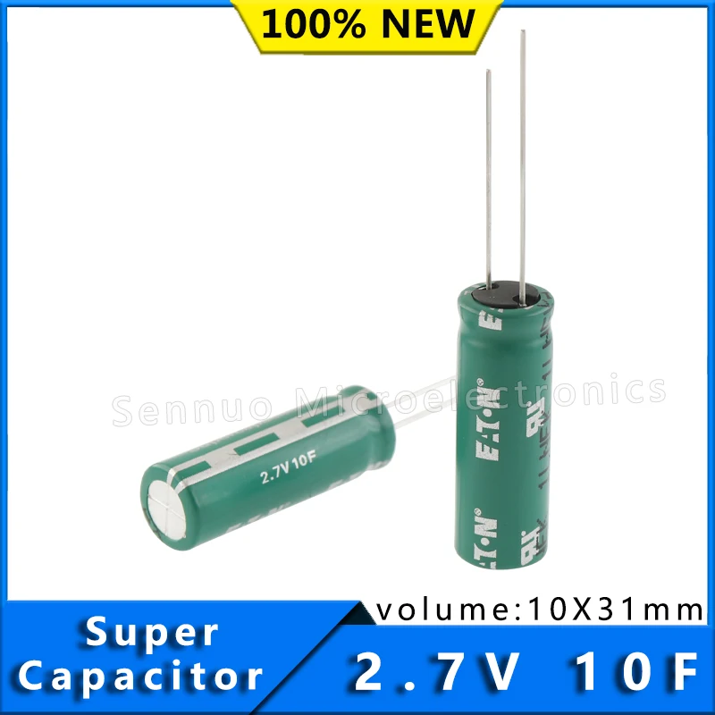 2Pcs NEW 2.7V 10F 10x31mm HV supercapacitorsCylindrical cells HV1030-2R7106-R  farah capacitance Low ESR high power density