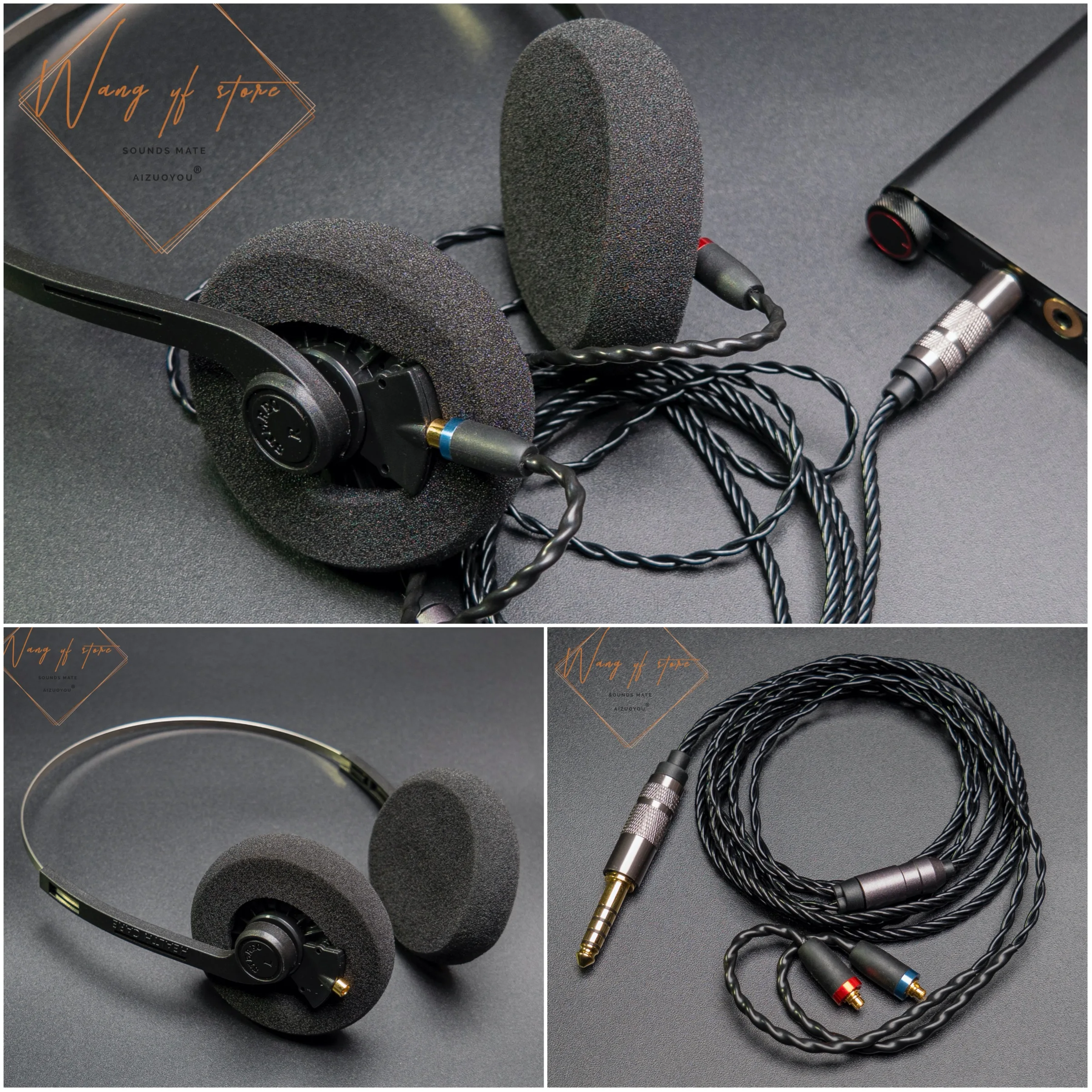 DIY MMCX Cover Part Speaker For Koss Porta Pro PP KSC75 Headphone Headset 4.4mm 2.5mm Balanced Cable 3.5mm Stereo Micrphone