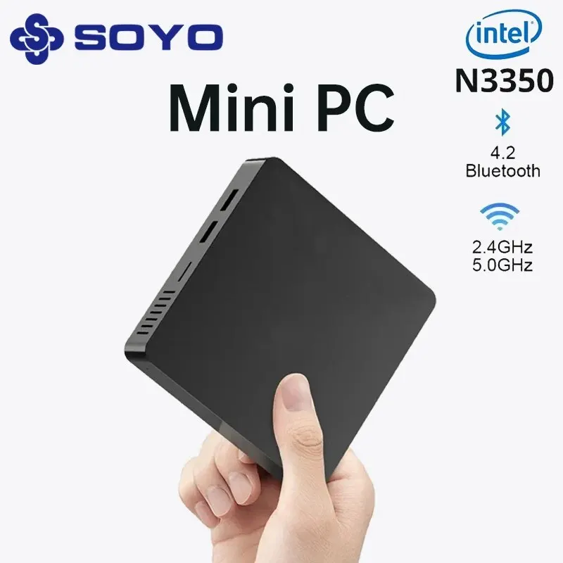 Minikomputer SOYO M2: mocny 6 GB RAM, 64 GB EMMC, Intel N3350, Windows 10, kompaktowy i idealny do domu, biznesu i gier