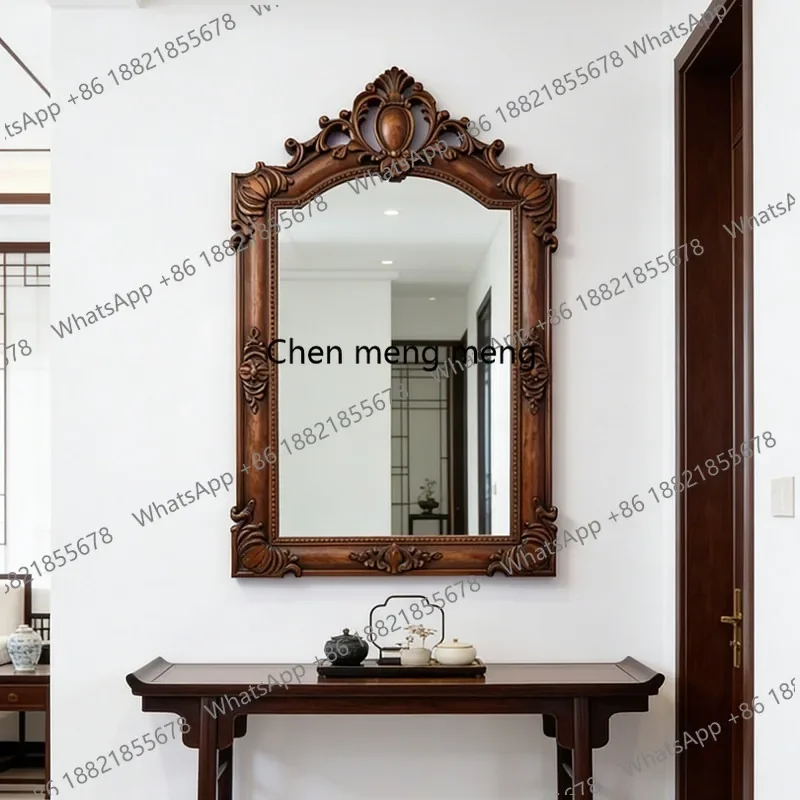 M132 Custom French classical entrance decorative mirror vintage living room wall wall hanging vanity mirror