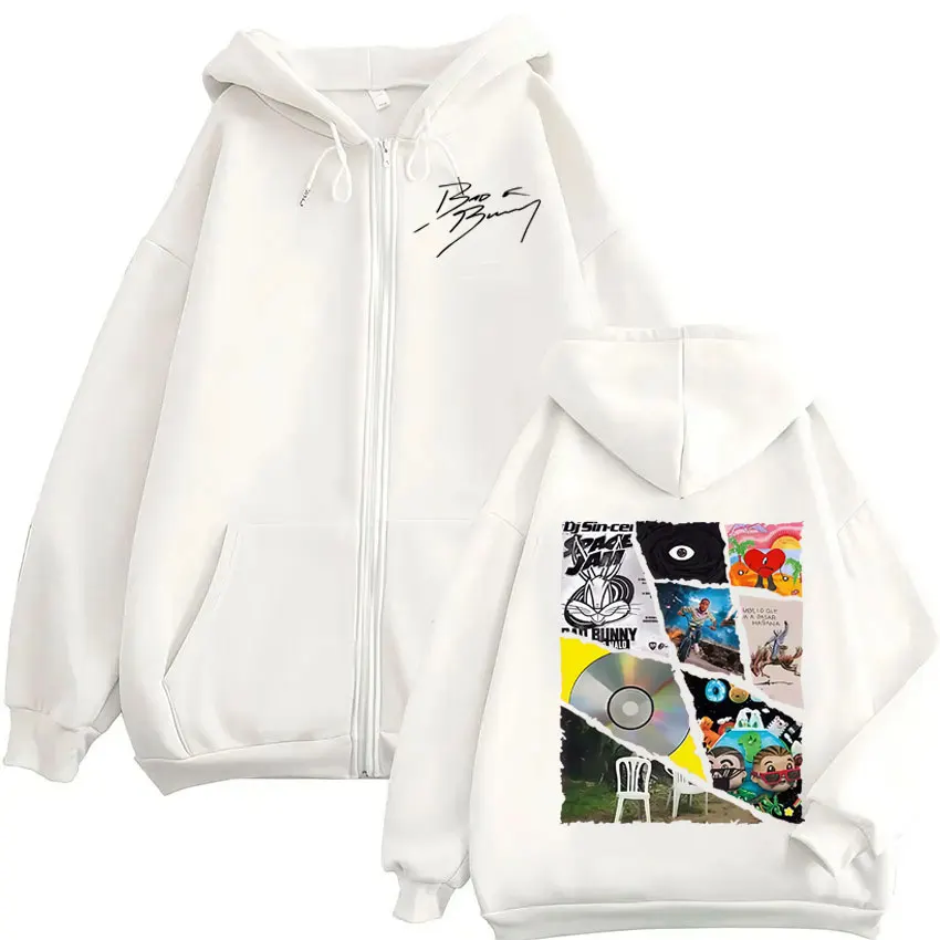 

Rapper Bad Bunny 2025 Pop Graphic Hoodie Dtmf Mens Women Double Sided Print High Quality Clothes Hot Sale Coats Jacket Teenagers