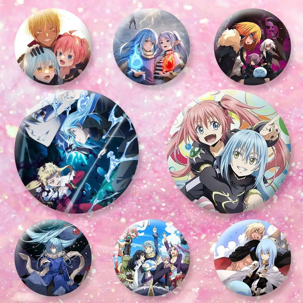 

T-That Time I Got Reincarnated as a Slime Button Pins Backpack Clothing Decor Brooch Badge Jewelry Gifts for Kids