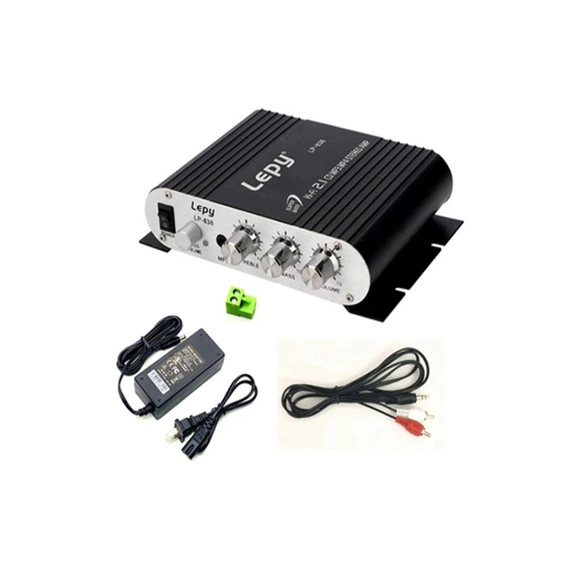 12V Mini Speaker 838HIFI Amplifier with Subwoofer 2.1 Channel 2.0+ with Heavy Bass