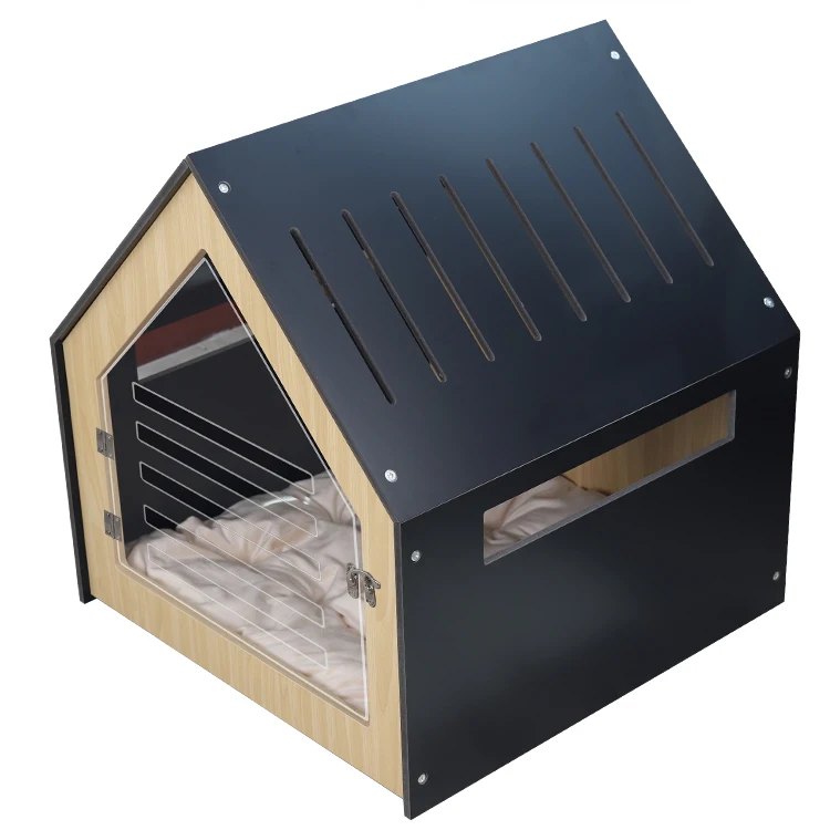 Solid Wood Cat House, Indoor Pet Furniture, Detachable Design, Wooden Cat Dog House, Cozy Pet Shelter