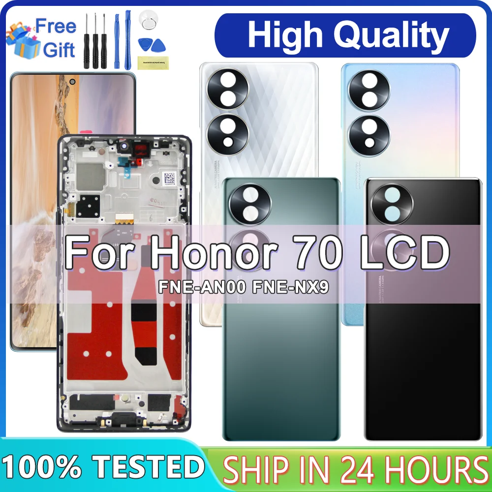 

6.67'' AMOLED For Honor70 LCD FNE-AN00 NX9 Display Touch Screen Digitizer Assembly Replace For Honor 70 LCD Display with Frame