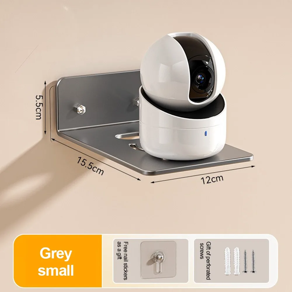 Metal Router Storage Rack Wall Mounted Space-saving Camera Supporting Holder Non-Drilling Design CCTV Monitoring Bracket